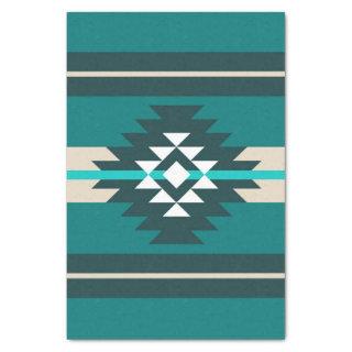 Aztec design in turquoise color tissue paper