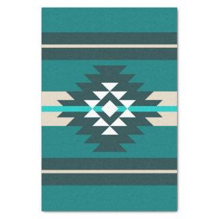 Aztec design in turquoise color tissue paper