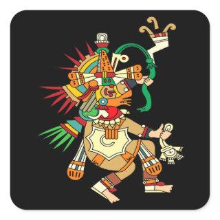 Aztec God Quetzalcoatl Square Sticker