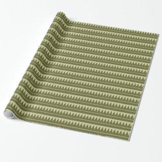 Aztec Mountains - Deep Olive on Light Khaki