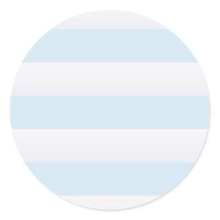 Azure Beach Stripe Classic Round Sticker