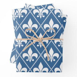 Azure Fleur de Lis  Sheets