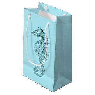 Azure Seahorse Small Gift Bag