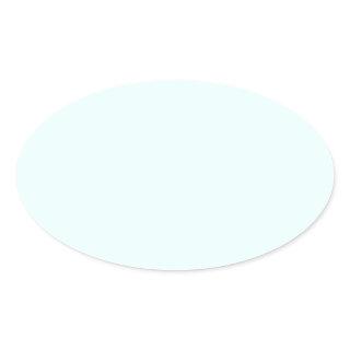 Azure (X11/web color) (solid color) Oval Sticker