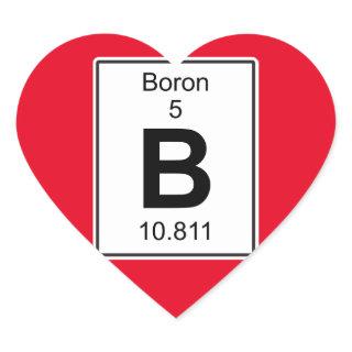 B - Boron Heart Sticker