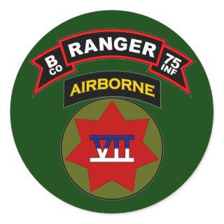 B Co, 75th Infantry Regiment - Rangers, Germany Classic Round Sticker