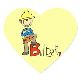 B is for Builder Heart Sticker
