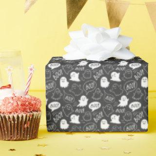 B&W Cute Doodle Halloween Pattern