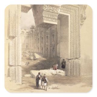 Baalbec, May 7th 1839, plate 81 from Volume II of Square Sticker
