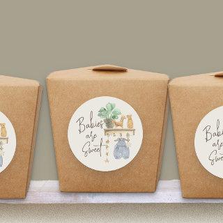 Babies are Sweet Boho Nursery Favor Classic Round Sticker