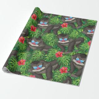 Baboon Wild Animal in Tropical Rain-forest Jungle