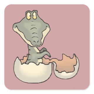 Baby Alligator Hatching from Egg Stickers