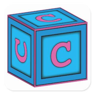 Baby Block Stickers - Letter "C"