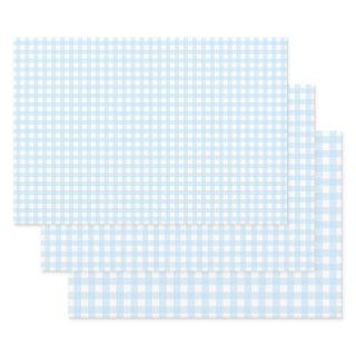Baby Blue and White Gingham Plaid Pattern.  Sheets