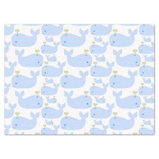 Baby Blue Whales Infant Gift Shower Tissue Paper