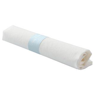 Baby Blue White Merry Christmas Personalized Napkin Bands