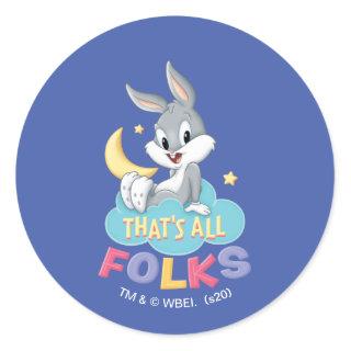 Baby Bugs Bunny | That's All Folks Classic Round Sticker