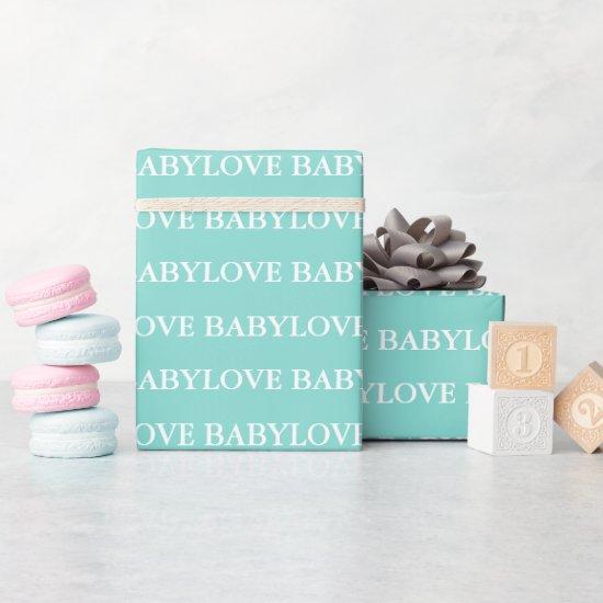 BABY & CO Baby Love Teal Blue Tiara Shower Party