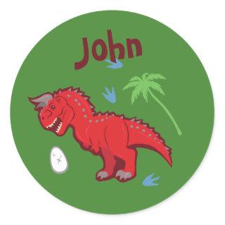 Baby Dinosaur Carnotaurus Classic Round Sticker