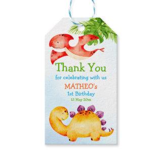 Baby dinosaurs toddler birthday party favor gift tags
