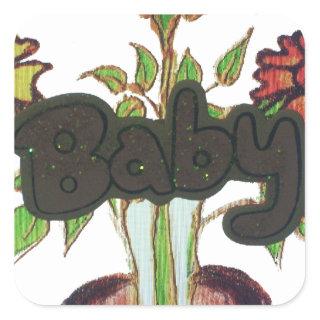 Baby Eco Hakuna Matata gifts Square Sticker