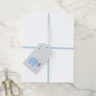 Baby Elephant Balancing Act Gift Tags