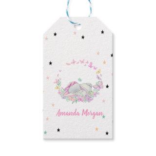 Baby Elephant,Butterflies, Stars Gift Tags