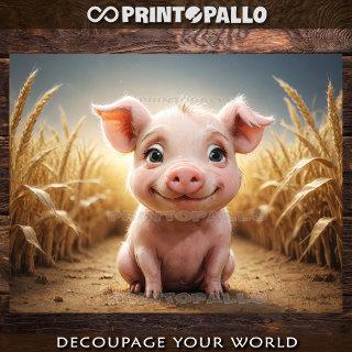 Baby Farm Animals: cute little pink pig Tissue Paper