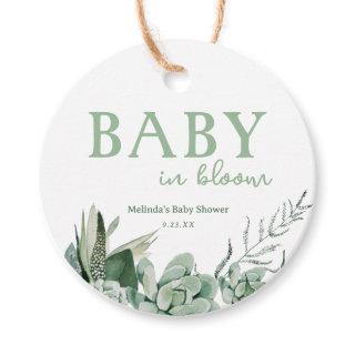 Baby in Bloom Succulent Favor Tags