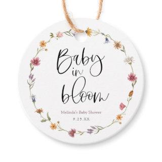 Baby in Bloom Wildflower Favor Tags