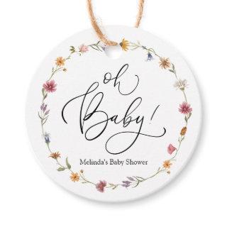 Baby in Bloom Wildflower Oh Baby Favor Tags