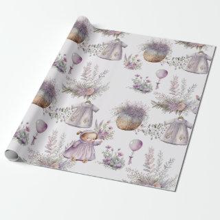 Baby in Watercolor Lavender Bloom