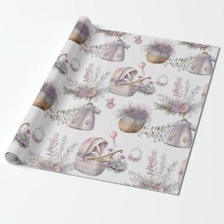 Baby in Watercolor Lavender Bloom