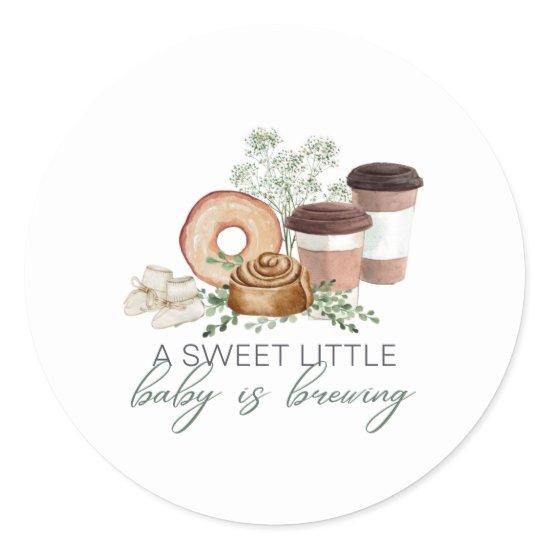 Baby is Brewing Classic Round Sticker