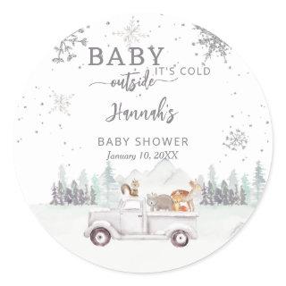 Baby It's Cold Outside Classic Round Sticker