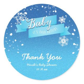 BABY IT'S COLD OUTSIDE Winter Party Favor Sticker