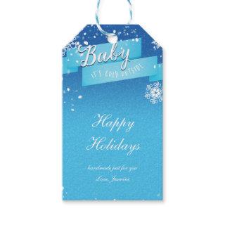 Baby it's cold outside Winter Wonderland Holiday Gift Tags