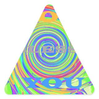 Baby Kids God Bless You..png Triangle Sticker