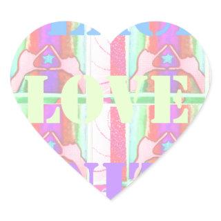 Baby Kids  Peace Love Unity Hakuna Matata design.p Heart Sticker