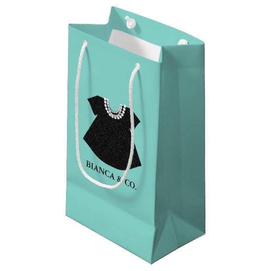BABY Little Black Dress Sprinkle Tiara Party Small Gift Bag