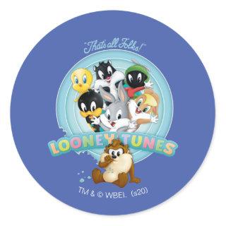 Baby Looney Tunes Logo | That's All Folks Classic Round Sticker