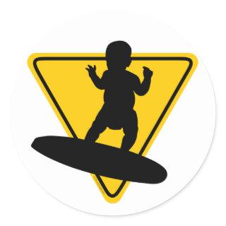 Baby on (Surf) Board Classic Round Sticker