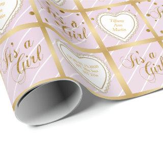 Baby Pink & Gold Confetti - Baby Girl