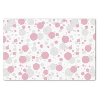 BABY Pink & Silver Polka Dot Party Shower Tissue Paper