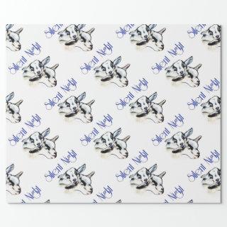Baby Pygmy Goats Silent Night Christmas Wrapping