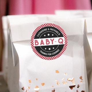 Baby-Q BBQ Baby Shower Thank You Classic Round Sticker