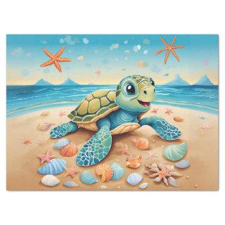 Baby Sea Turtle Adventure Tissue Paper