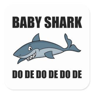 Baby Shark Funny Square Sticker