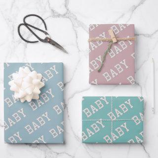 Baby Shower Blue Pink Teal  Sheets