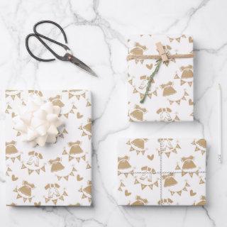 Baby Shower Gender Neutral Brown and White  Sheets